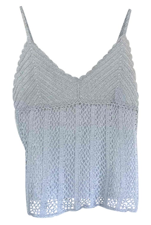 Light blue crochet top
