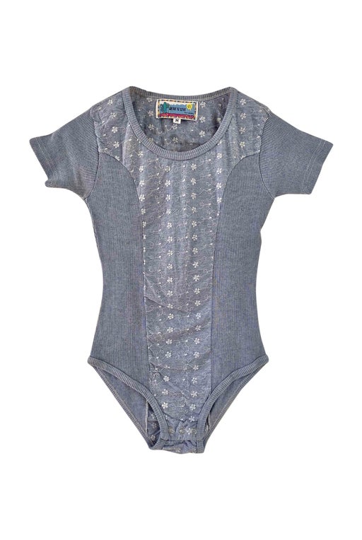 Embroidered cotton bodysuit