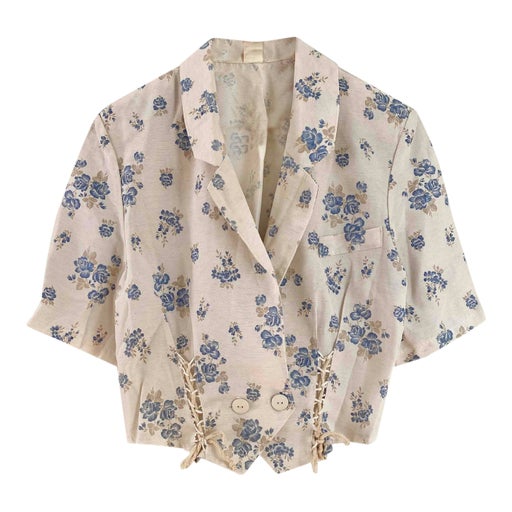 Blouse fleurie en lin