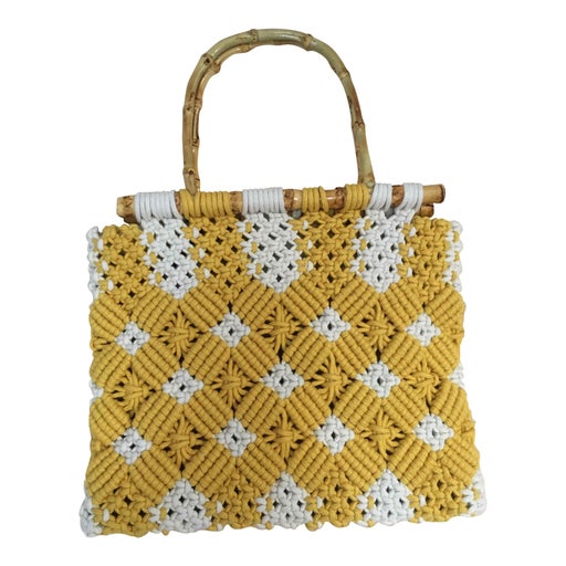 Sac en macramé et bambou