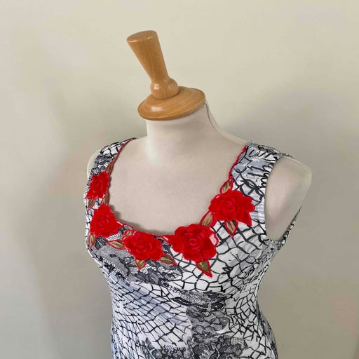 Robe midi à fleurs