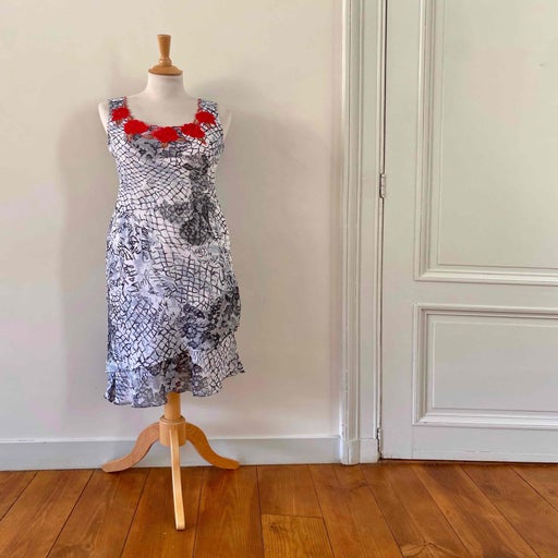 Robe midi à fleurs