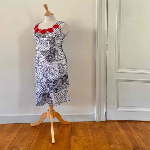 Robe midi à fleurs