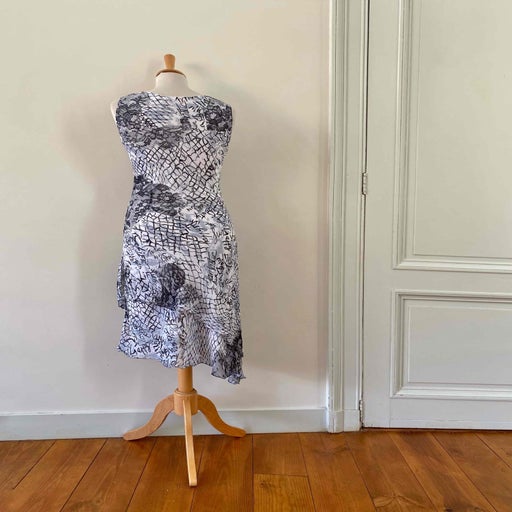 Robe midi à fleurs