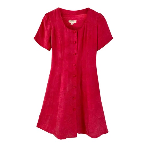 Robe damassée à fleurs