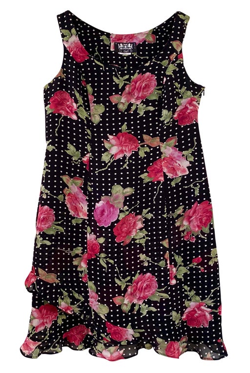 Polka dot and flower dress