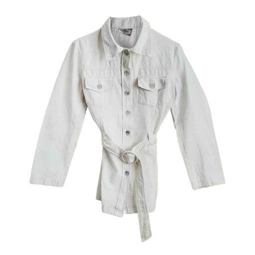 Cotton and linen safari jacket