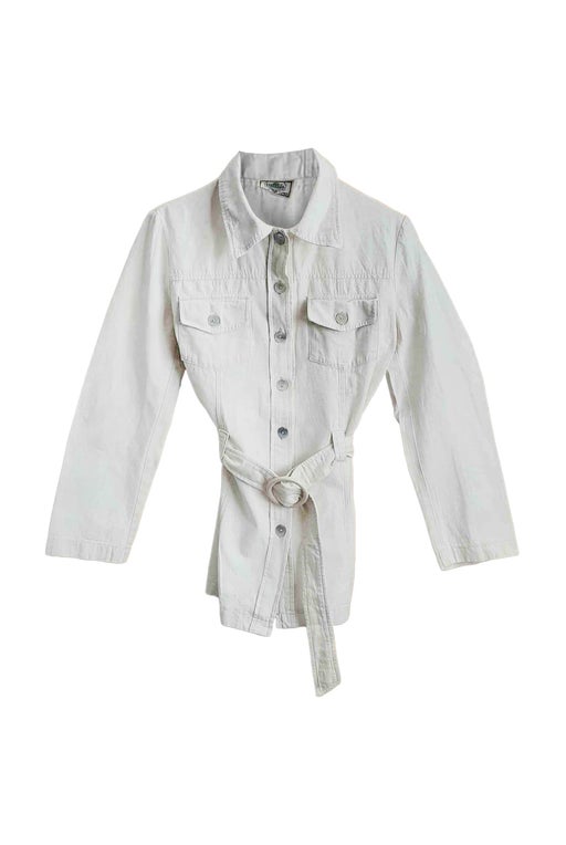 Cotton and linen safari jacket