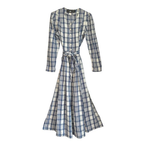 Robe longue à carreaux