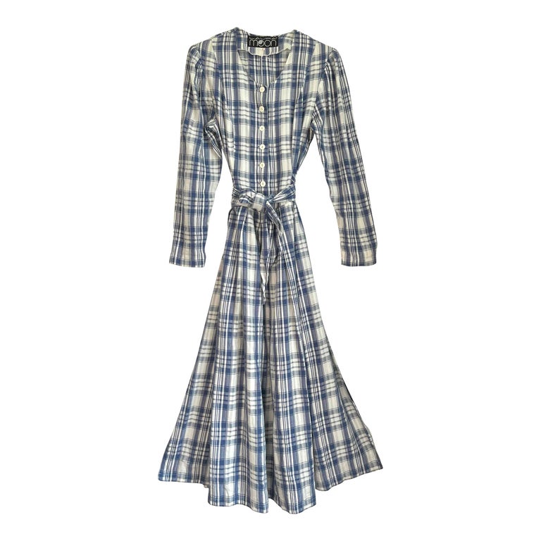 Robe longue à carreaux
