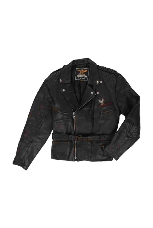 Leather biker jacket