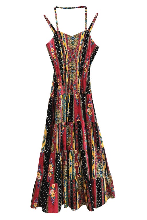 Long patchwork dress