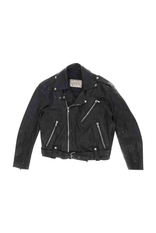 Black leather perfecto jacket, inner lining