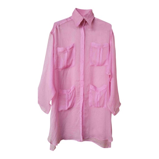 Sheer shirt dress