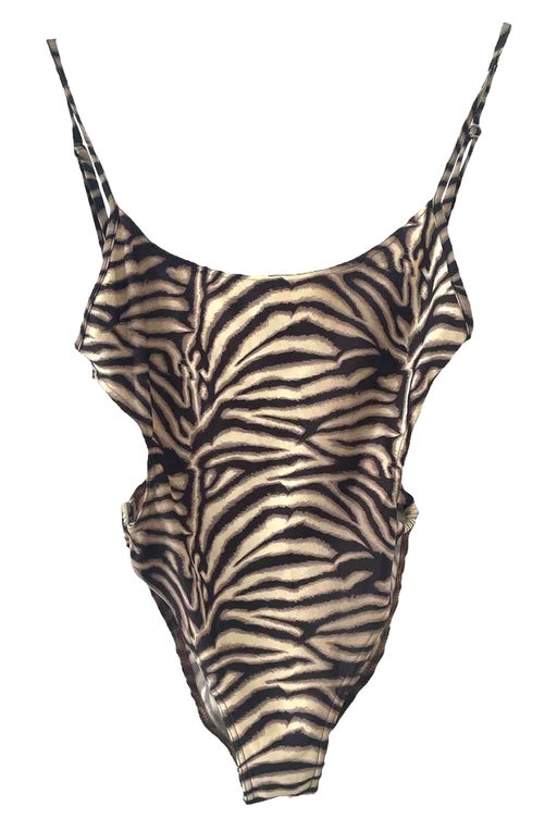 Zebra print swimsuit