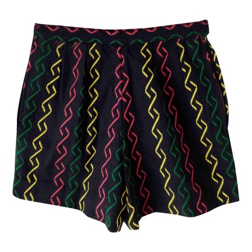 Embroidered high-waisted shorts