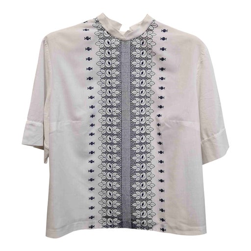 Blouse en coton brodée