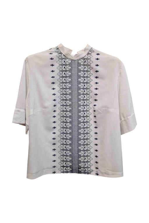 Embroidered cotton blouse