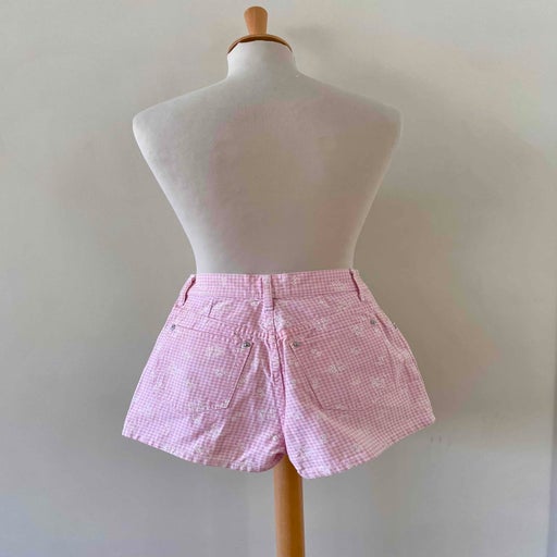 Mini short vichy et fleurs