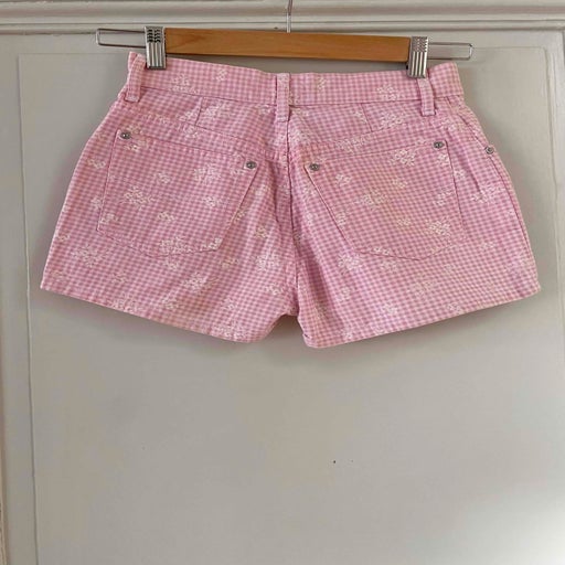 Mini short vichy et fleurs