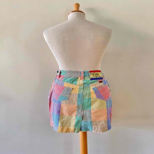 Mini jupe en denim vichy