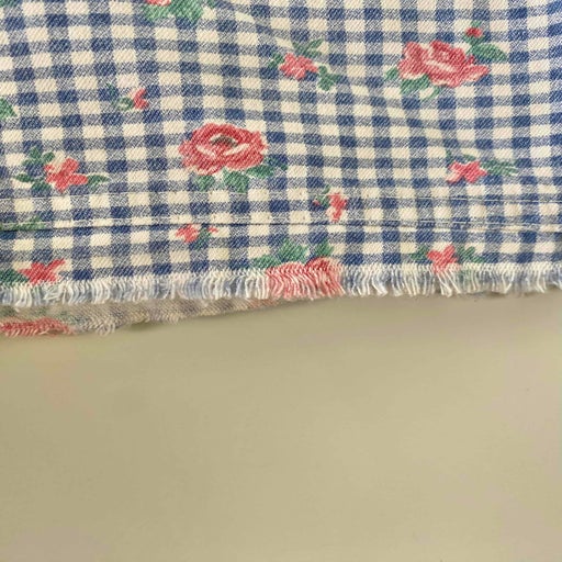 Mini short vichy et fleurs