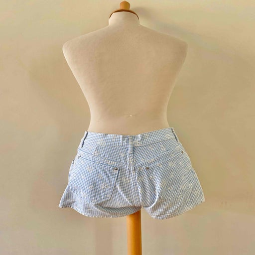 Mini short vichy et fleurs