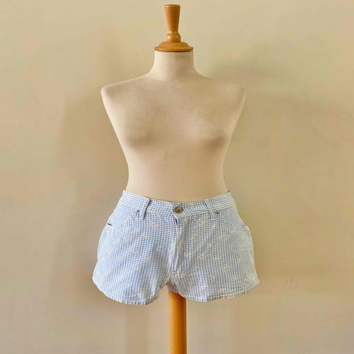 Mini short vichy et fleurs