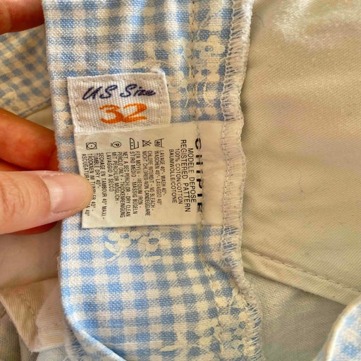 Mini short vichy et fleurs