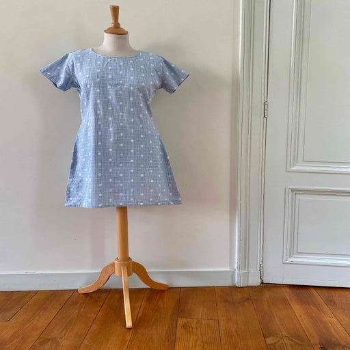 Mini robe vichy et fleurs