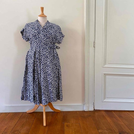 Robe portefeuille à fleurs