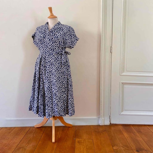 Robe portefeuille à fleurs