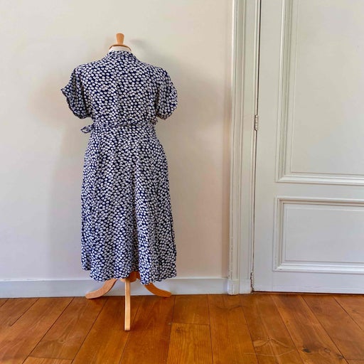 Robe portefeuille à fleurs