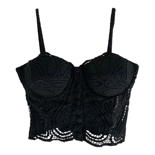 Crop top en dentelle