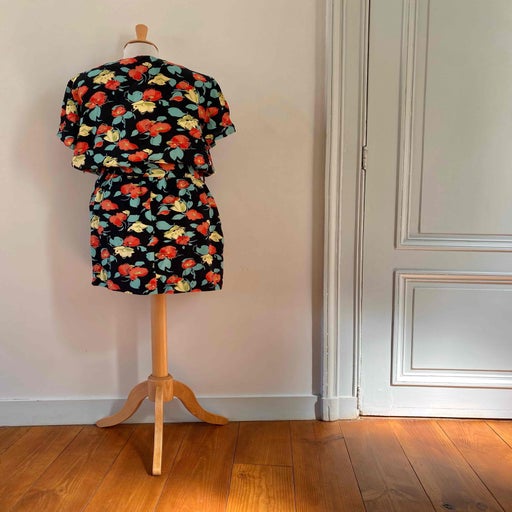 Robe portefeuille à fleurs