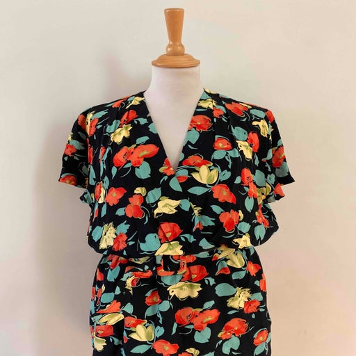 Robe portefeuille à fleurs