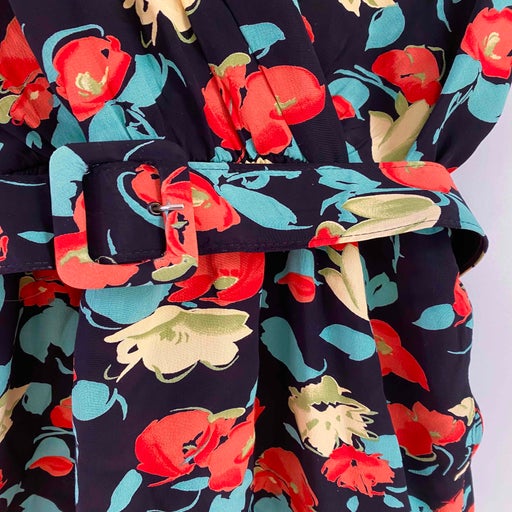 Robe portefeuille à fleurs