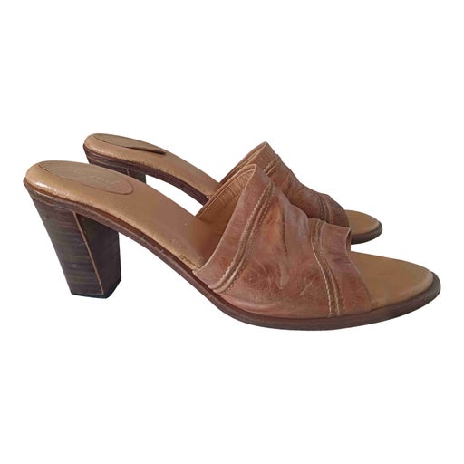 Mules en cuir 