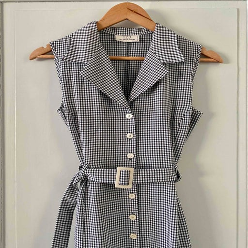 Robe longue vichy