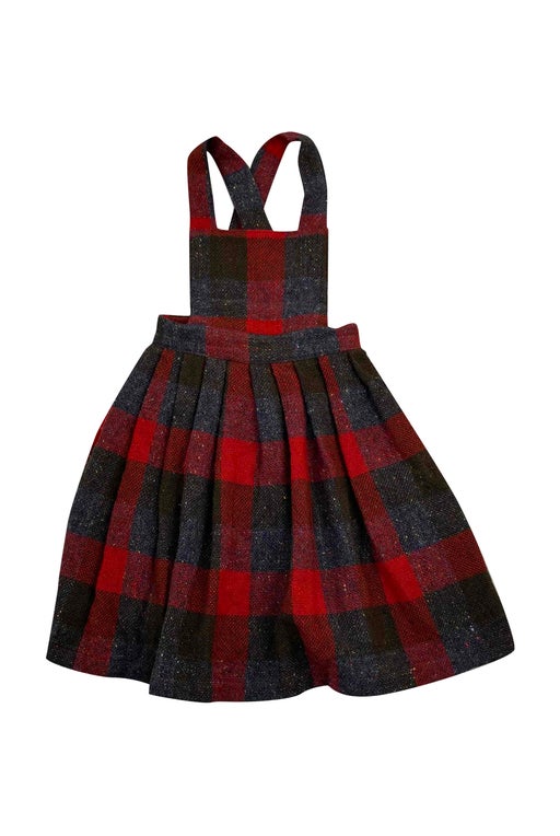 Checked dungarees dress