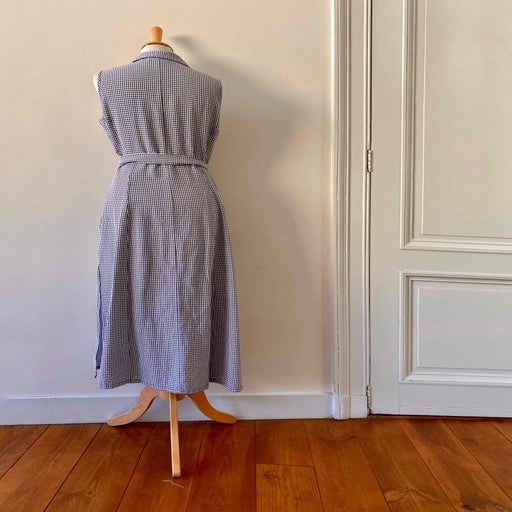 Robe longue vichy