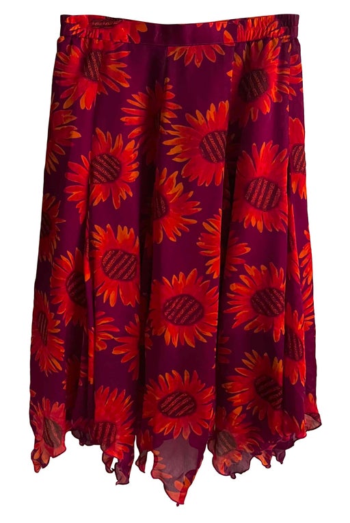 Sunflower pattern skirt