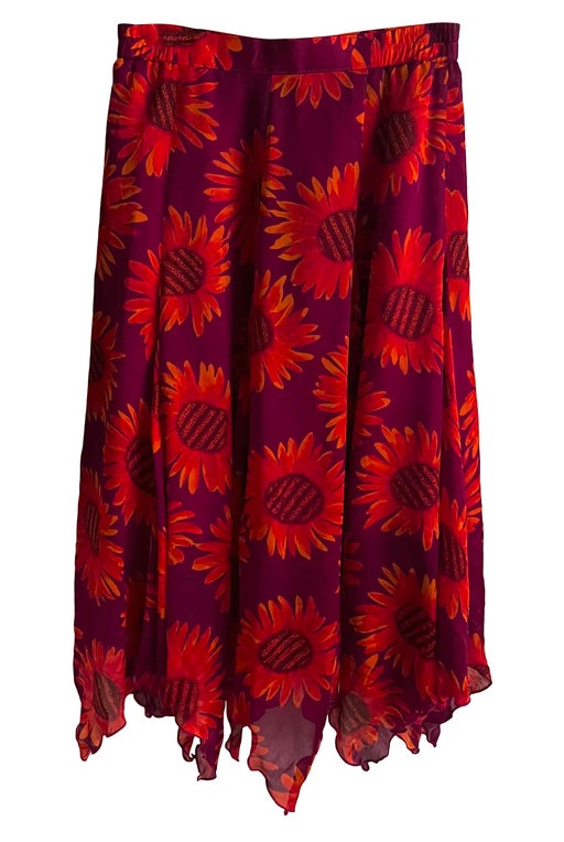 Sunflower pattern skirt
