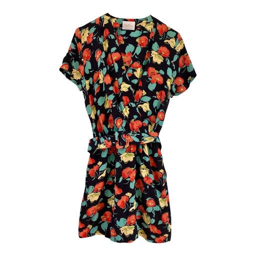 Robe portefeuille à fleurs