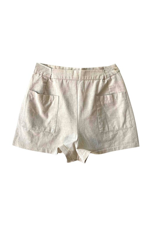 Linen and cotton shorts
