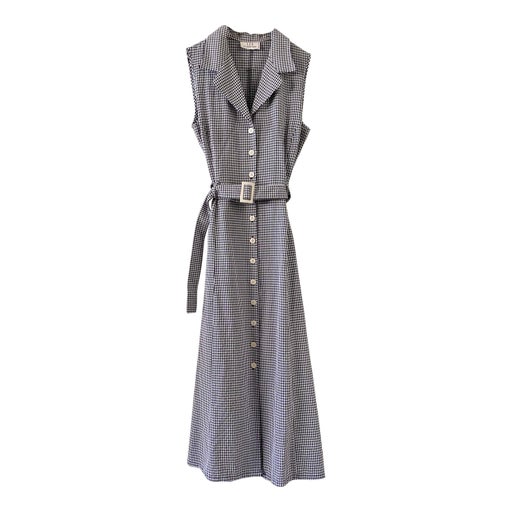 Robe longue vichy
