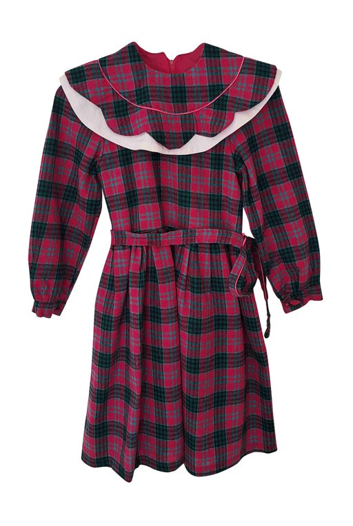 Checked wool dress
