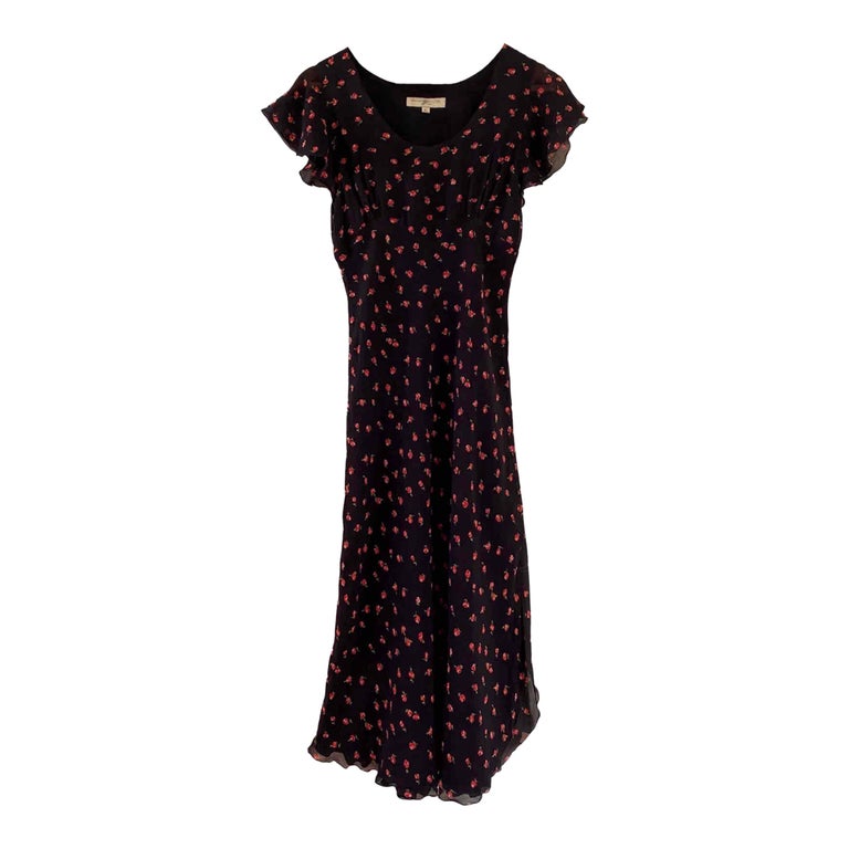 Robe midi en soie 