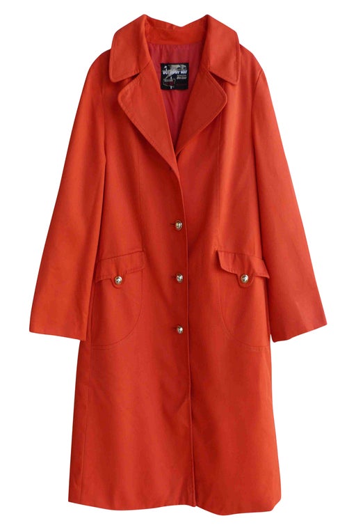 Orange trench coat