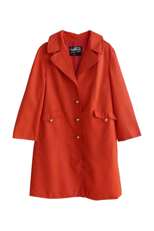Orange trench coat